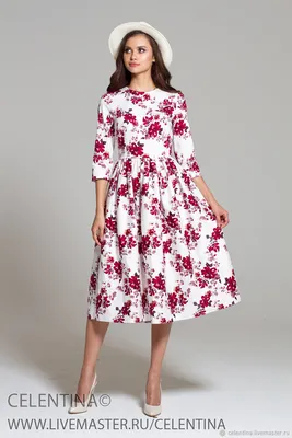 Персиковое платье-татьянка с короткими рукавами купить, цены на Женская  одежда и юбки в интернет магазине женской одежды M-FASHION