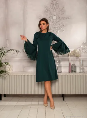 Нарядное платье-трапеция цвета электрик Анжелика - 90214/3 - цена, фото,  описания, отзывы покупателей | Krasota-ua.com