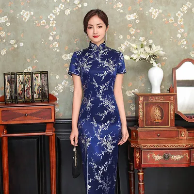 Китайское платье, красное свадебное вечернее платье Ципао, платье Ципао,  новогоднее праздничное платье Ципао, современное нестандартное китайское  платье | AliExpress