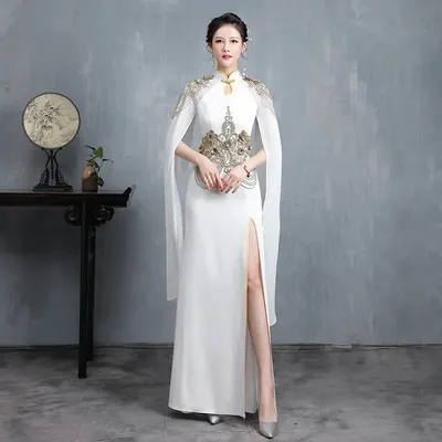 Chinese Traditional Women Long Qipao Cheongsam Wedding Evening Party Split  Dress - Walmart.com