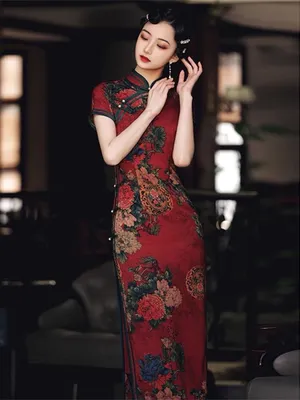 Qipao dress for women, Chinese traditional dress, red Qipao dress – Beth  and Brian Qipao