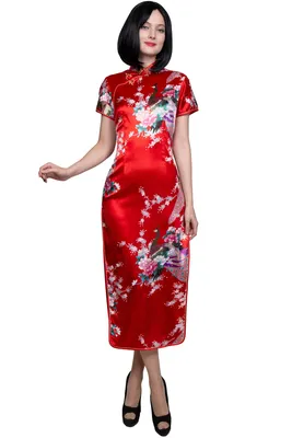 Женское винтажное платье Ципао из хлопка, с коротким рукавом и воротником  стойкой|Чонсамы| | АлиЭкспресс | Китайские платья, Дневные платья,  Винтажное платье