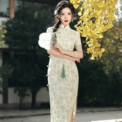chinatown готовый запас золотой белый ципао cheongsam традиционное модное платье  ципао| Alibaba.com