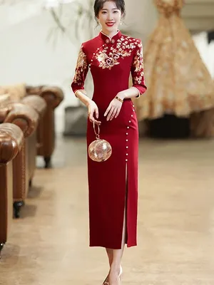 Qipao dress for women, modern Cheongsam, prom dress, Silk black Qipao –  Beth and Brian Qipao