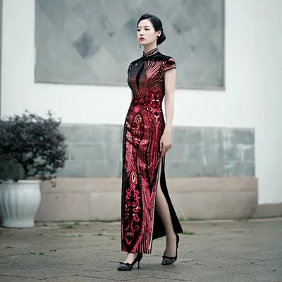 2022 Mothers Floral Maxi Qipao / Cheongsam Dress - CozyLadyWear