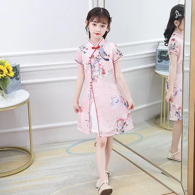 Peony Qipao Floral Chinese Cheongsam Dress - Newhanfu