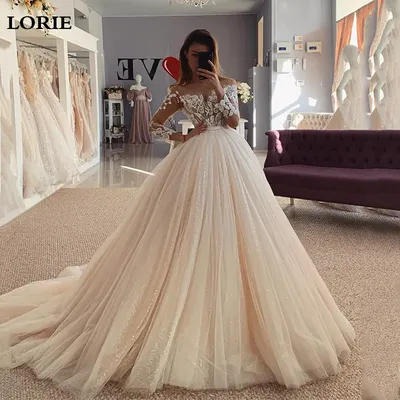 Купить вечернее платье 8126 цвета шампань по цене 30000 руб. в Москве в  интернет-магазине Принцесса