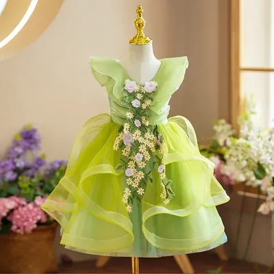 Новогоднее платье для девочек, Цветочное платье принцессы, детское  свадебное платье для девочек, детские платья для девочек, детское платье на  день рождения | AliExpress