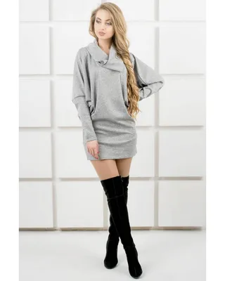 Платье - туника Шерли (серый) купить недорого от производителя - Olis-Style
