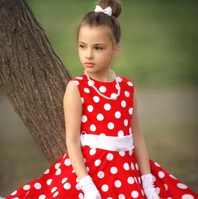 Платье в горошек для детей (74 фото)