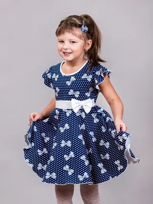 Купить платье детское нарядное KAFTAN горошек, рост 86-92, синий, цены на  Мегамаркет | Артикул: 100043029963