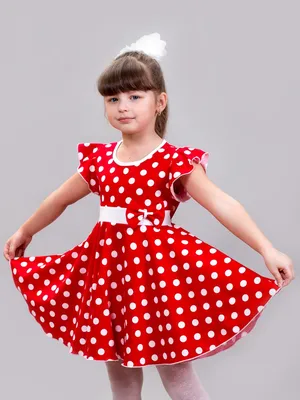 Купить Платье в горошек - Размер 122 - Цвет красный для детей в Томске по  низкой цене ☛ интернет-магазин Bits-n-Bobs.ru ☛ ☎ +7 (996) 230-54-96