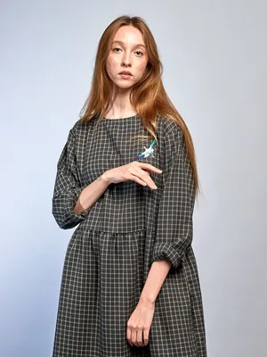 Платье в клетку байку для девочки №689921 - купить в Украине на Crafta.ua