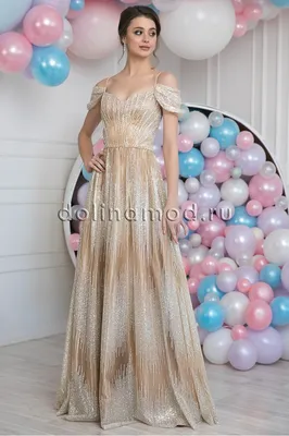 Купить вечернее длинное блестящее платье Eugenia DM-1019 оптом от  производителя \"Долина Мод\"