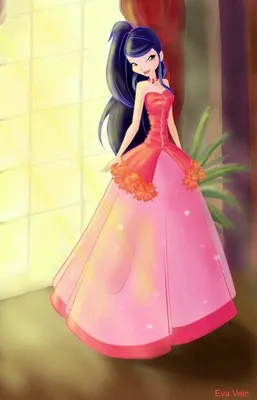 Roxy in a gown dress by FeeEnchantresse.deviantart.com on @DeviantArt |  Winx club, Bloom winx club, Roxy dress