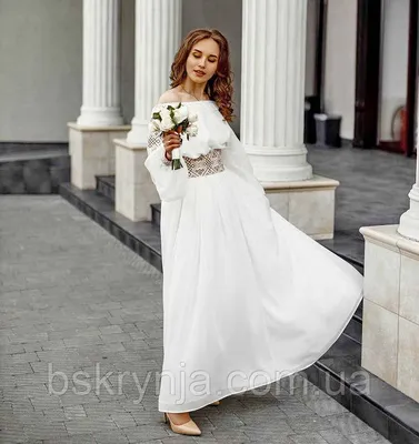 Свадебное платье вышиванка МВ-167с (ID#1555156481), цена: 4250 ₴, купить на  Prom.ua