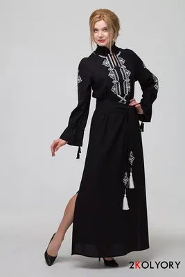 Платье вышиванка коричневая, 220150, размеры XS, S, M, L, XL | Сравнить  цены на ELKA.UA