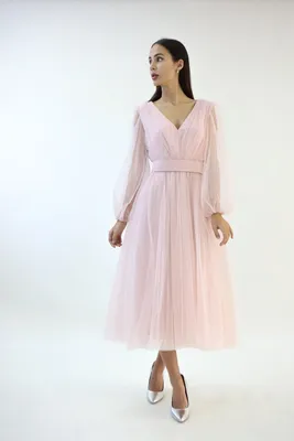 Женская одежда оптом Montella | Платье- \"Зефирка\" № 3965,пудровое