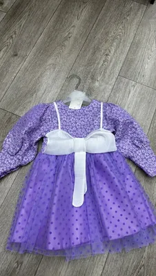 Детское платье персиковое из фатина купить в Москве