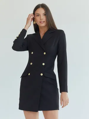 Платье-пиджак, цвет Черный — Купить в Нижнем Новгороде | Женская одежда  Malina Bonita