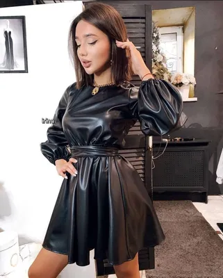 Женское платье из эко-кожи черное модное \"SKIN\" (ID#1284398655), цена: 945  ₴, купить на Prom.ua