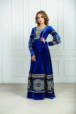 Платье 15 века синее| Прокат костюмов в Москве от STUDIO 68