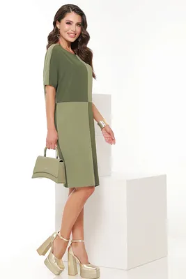 Платье-баллон с контрастными вставками - купить оптом по выгодной цене |  Интернет-магазин «DS Trend»