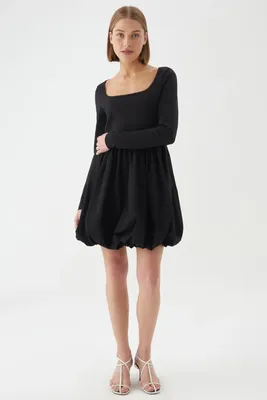INSPIRE Платье длины мини с юбкой-баллон (черный) от бренда INSPIRE GIRLS —  купить в интернет-магазине модной женской одежды, обуви и аксессуаров  INSPIRESHOP.RU