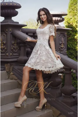 Лёгкое белое шифоновое платье 025: купить по низким ценам из коллекции 2020  года в модном салоне La Novale