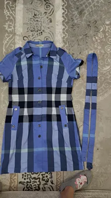 Женское бежевое хлопковое платье BURBERRY купить в интернет-магазине ЦУМ,  арт. 8048733