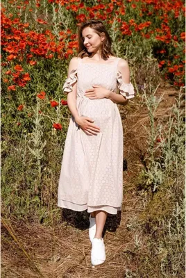Молочное платье для беременных и кормящих Blush купить Москва,  Санкт-Петербург, Россия. Интернет-магазин ➜стильной дизайнерской одежды для  беременных и кормящих мам | Kapusta Fashion