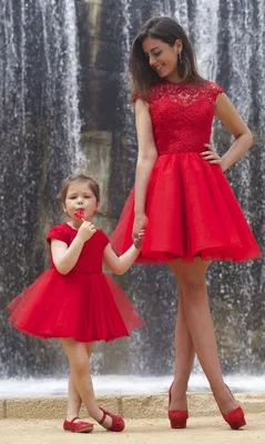 Платья для мамы и дочки одинаковые фото