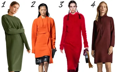 Платья осень-зима 2024-2025 – модные тренды, фасоны, материалы, цвета