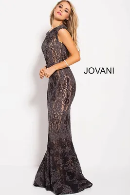 Шикарное вечерние платье на одно плече Jovani 63342: купить по низким ценам  из коллекции 2019 года в модном салоне La Novale