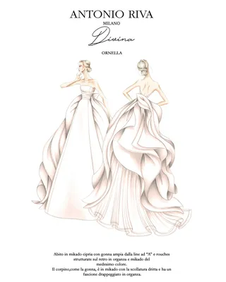 Эскиз свадебного платья Роуз Лесли | Vogue UA