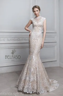 Вечернее платье годе с геометрической вышивкой Alba5132 | В салонах VITA  BRAVA