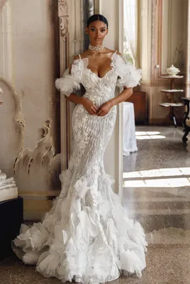 Свадебное платье годе артикул 216031 цвет шампань👗 напрокат 9 000 ₽ ⭐  купить 60 000 ₽ в Москве