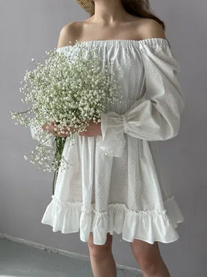 Женское Белое платье oversize из батиста с вышивкой (размер 48-58) больших  размеров купить в онлайн магазине - Unimarket