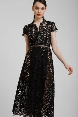 Платье из кружевного шитья - артикул B459042, цвет LIGHT BLUE - купить по  цене 2159 руб. в интернет-магазине Baon