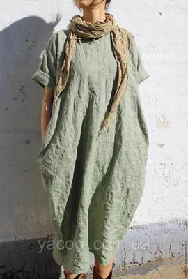 Льняное платье в интернет магазине фабрики Ришелье | длинное платье из льна  в полоску 84-19