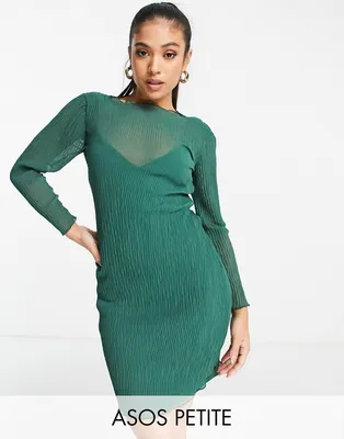 Заказать Платье мини из плиссированной ткани ASOS DESIGN Petite – цены,  описание и характеристики в «CDEK.Shopping»