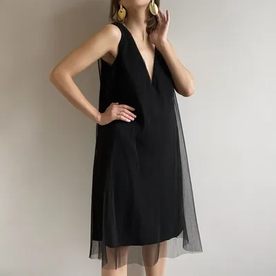Расклешенное платье с отделкой плиссированной тканью, мох - купить в Москве  ◈ цена в интернет-магазине «L'Marka»