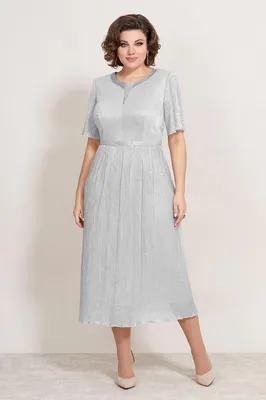 Расклешенное платье с отделкой плиссированной тканью, лаванда - купить в  Москве ◈ цена в интернет-магазине «L'Marka»
