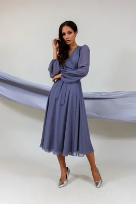 Женское Шифоновое платье на запах купить в онлайн магазине - Unimarket