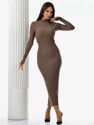 Изящное платье из тонкого трикотажа с длинными рукавами с отверстием для  большого пальца Bends купить в Украине с доставкой | WomanParadise