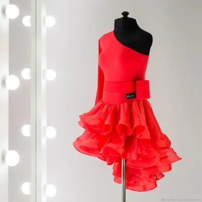 Купить платье Латина на одно плечо, c бахромой Maison PLT 03-01 для бальных  танцев