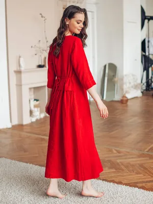 Льняное платье с утяжкой на талии - артикул B4523067, цвет ASPHALT - купить  по цене 3679 руб. в интернет-магазине Baon