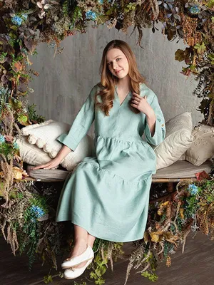 Платье из натурального льна - Арт ш614-15 | Интернет магазин ArgNord.ru