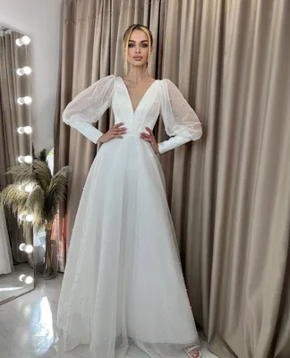 Купить свадебное платье 2022 в Киеве - свадебное платье Шарлиз в салоне  КАРАМЕЛЬ