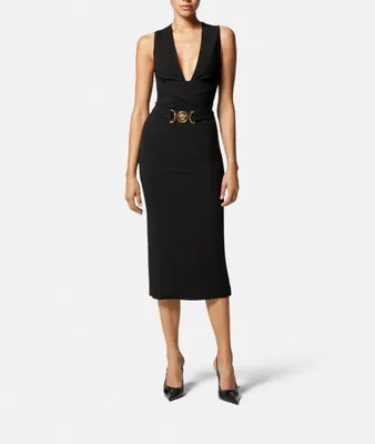 Платье Versace Jeans Couture, цвет: черный, VE035EWITGF1 — купить в  интернет-магазине Lamoda